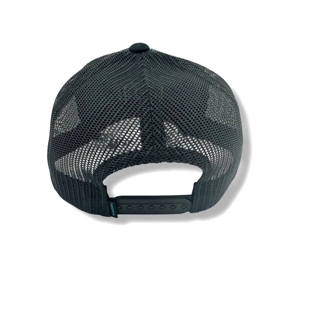 Travis Mathew Black‎ Big Bend Pineapple Hat Trucker Cap Snapback Mesh Golf New